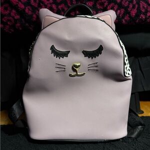 Luv Betsey by Betsey Johnson Lavender Cat Face Backpack
